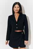 Cropped Brushed Blazer