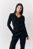 Brushed Rib Co Ord Cardigan