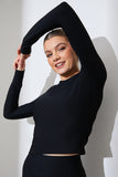 Active Sculpt Ribbed Long Sleeve Crop Top