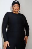 Active Sculpt Ribbed Long Sleeve Crop Top