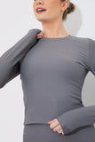 Active Sculpt Ribbed Long Sleeve Crop Top