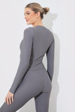 Active Sculpt Ribbed Long Sleeve Crop Top