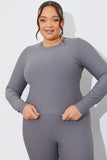 Active Sculpt Ribbed Long Sleeve Crop Top