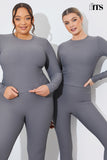 Active Sculpt Ribbed Long Sleeve Crop Top