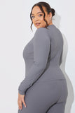 Active Sculpt Ribbed Long Sleeve Crop Top