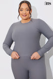 Active Sculpt Ribbed Long Sleeve Crop Top