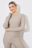 Active Sculpt Ribbed Long Sleeve Crop Top