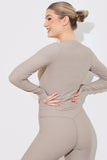 Active Sculpt Ribbed Long Sleeve Crop Top