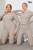 Active Sculpt Ribbed Long Sleeve Crop Top