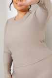 Active Sculpt Ribbed Long Sleeve Crop Top