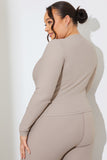 Active Sculpt Ribbed Long Sleeve Crop Top