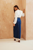 V Neck Crochet Insert Blouse