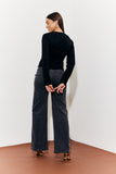 Pearl Trim Top with Cut Out