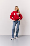 Red St Tropez Embroidered Slogan Sweatshirt