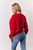 Red St Tropez Embroidered Slogan Sweatshirt