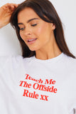 Teach Me The Offside Rule' Slogan T-Shirt