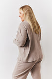 Brushed Rib High Neck Co Ord Top