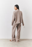 Brushed Rib High Neck Co Ord Top