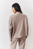 Brushed Rib High Neck Co Ord Top