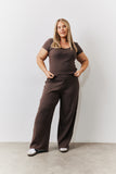 Brushed Rib Scoop Neck Co Ord Top