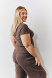 Brushed Rib Scoop Neck Co Ord Top