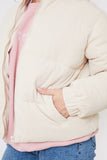 Cord Puffer Coat