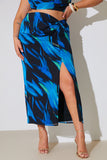 Abstract Print Co Ord Maxi Skirt