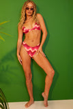 Abstract High Leg Bikini Bottoms