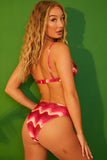 Abstract High Leg Bikini Bottoms