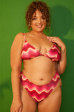 Abstract High Leg Bikini Bottoms