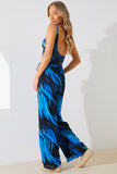 Abstract Print Chiffon Co-Ord Wide Leg Trousers