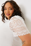Crochet Sleeve T-Shirt