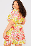 Sustainable Floral Flutter Sleeve Mini Dress