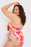 Abstract Print Tie Side Bikini Bottoms