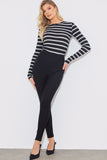 Striped Ribbed Long Sleeve Top