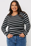 Striped Ribbed Long Sleeve Top