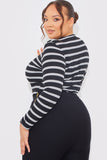 Striped Ribbed Long Sleeve Top