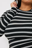 Striped Ribbed Long Sleeve Top