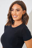 Short Sleeve Double Layer Slinky Bodysuit