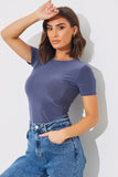 Short Sleeve Double Layer Slinky Bodysuit