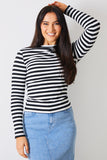 Striped Ribbed Long Sleeve Top