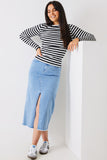 Striped Ribbed Long Sleeve Top
