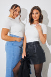 Short Sleeve Double Layer Slinky Bodysuit