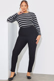 Striped Ribbed Long Sleeve Top