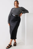 Striped Ribbed Long Sleeve Top