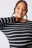 Striped Ribbed Long Sleeve Top