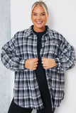 Check Oversized Shirt