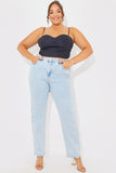 Polka Dot Print Cupped Crop Top