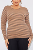 Striped Ribbed Long Sleeve Top