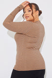 Striped Ribbed Long Sleeve Top